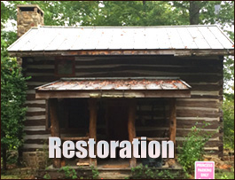 Historic Log Cabin Restoration  Pollocksville, North Carolina